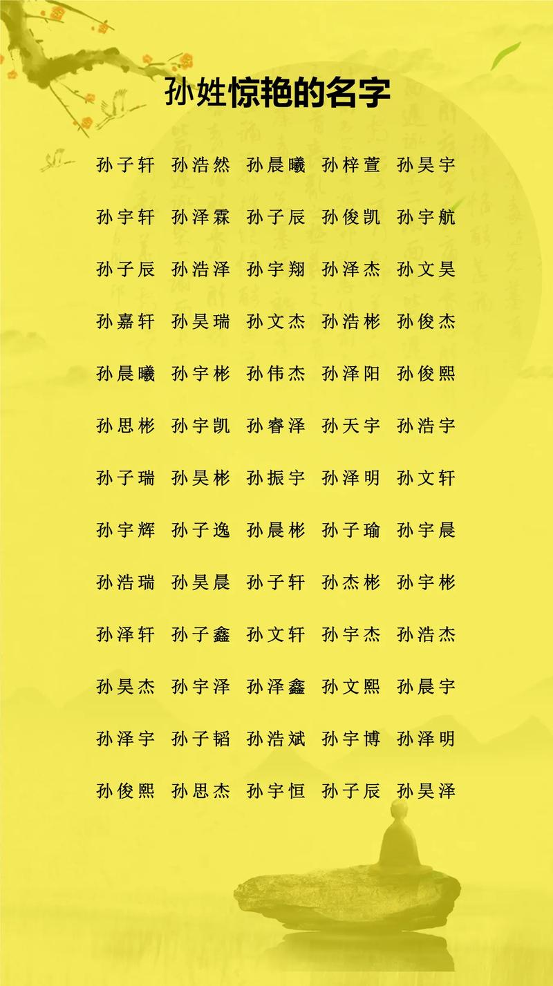孙姓宝宝名字朗朗上口，有没有什么好听的男宝宝名字推荐呢？