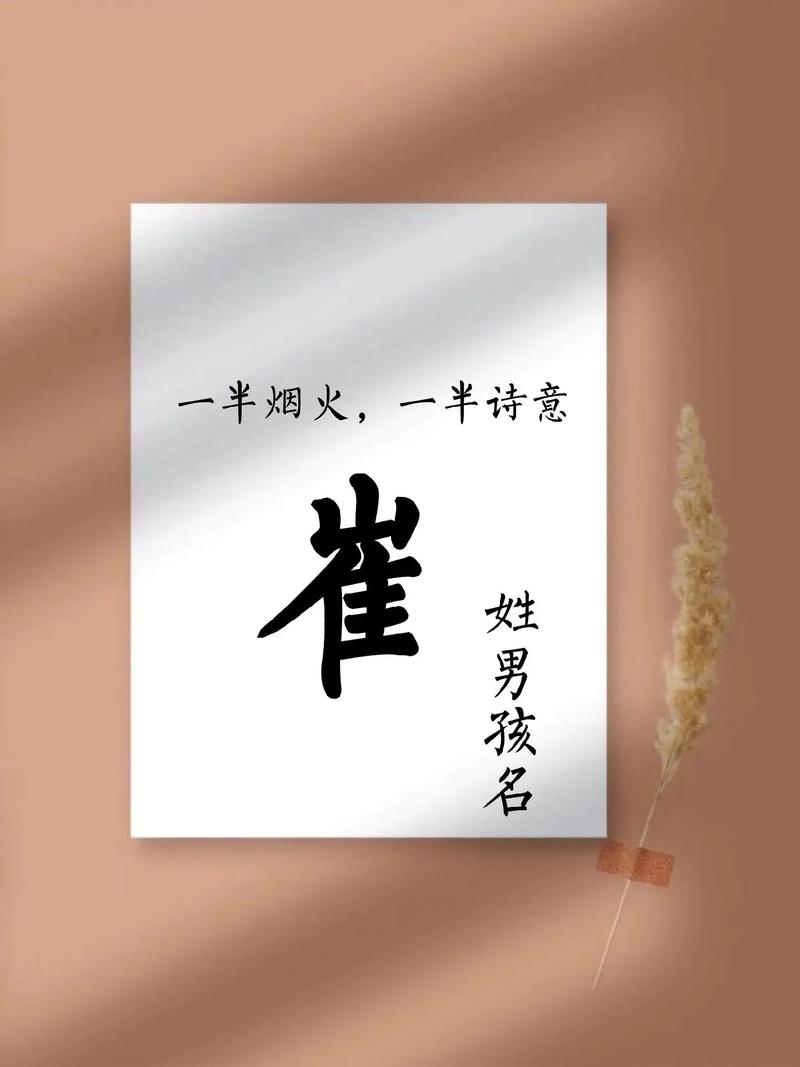 崔姓男孩名字如何结合风水和五行取一个既优美又有寓意的名字？