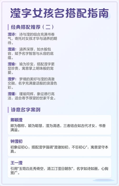 滢字五行属水，女孩最佳名字组合有哪些？