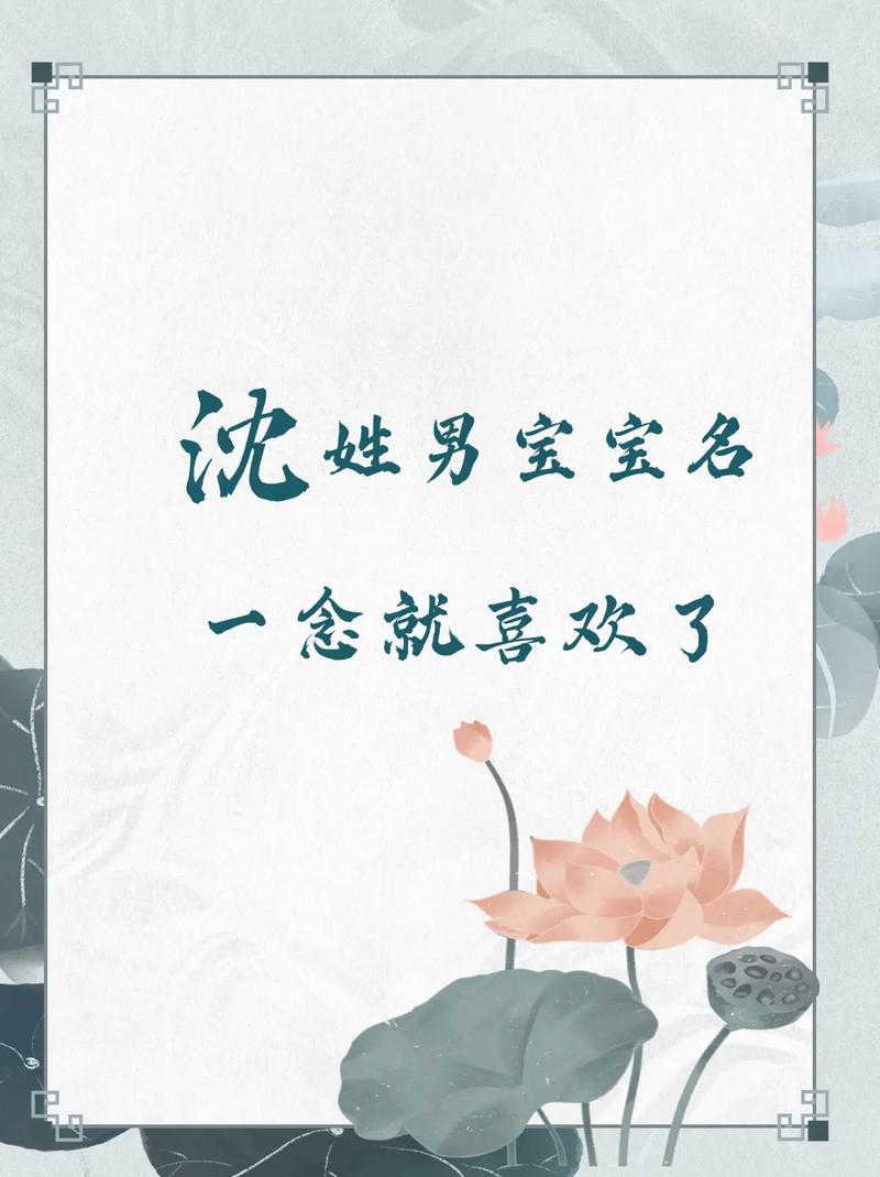 姓沈的男孩起个有诗意的名字，有没有什么好建议呢？
