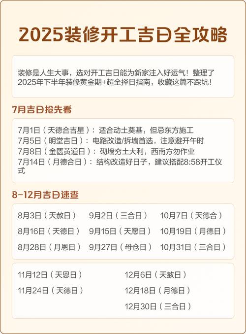 2025年10月8日装修日子选得合适吗？这是装潢房子的吉日吗？