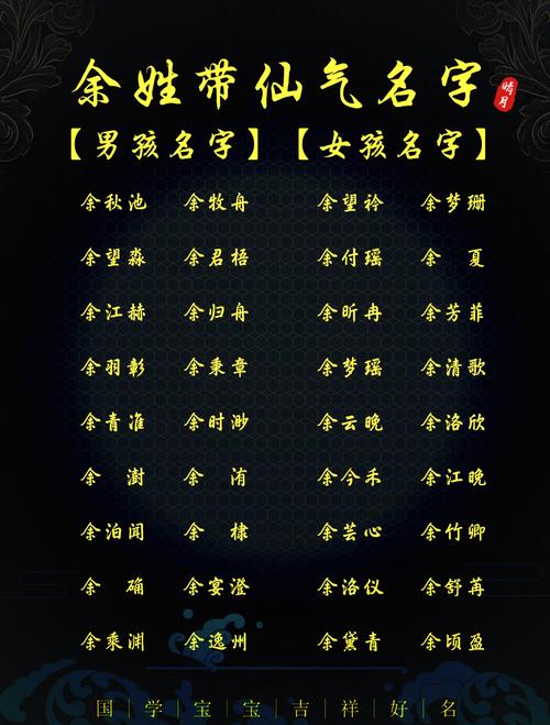 余姓男孩名字中，有哪些既独特又优美的名字推荐？