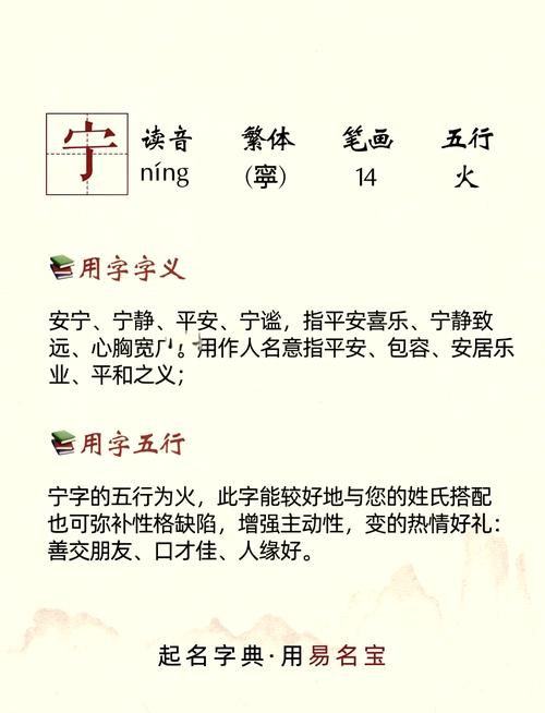 宁字五行属什么？如何根据五行属相为宁字女孩挑选最佳组合名字？