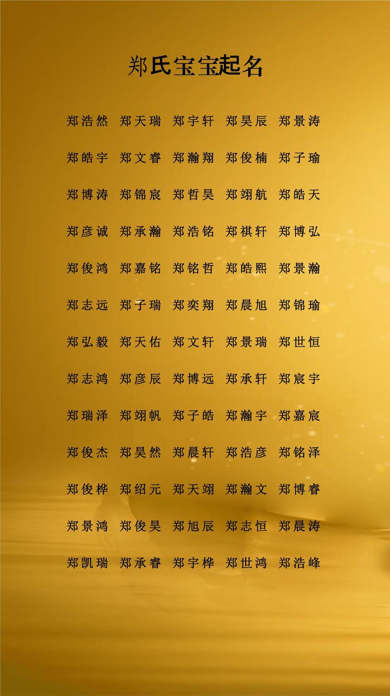 郑姓女宝宝取名创意：有没有什么既独特又好听的郑姓女宝宝名字推荐呢？