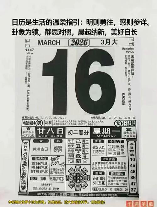 2026年3月16日黄历上适合开张吗？