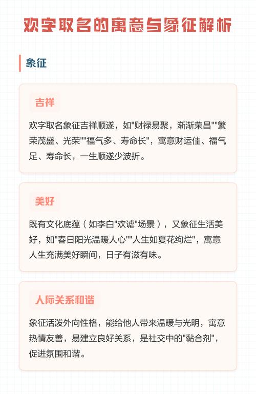 女孩用欢字取名，寓意快乐、喜悦，这样的名字有什么美好寓意？