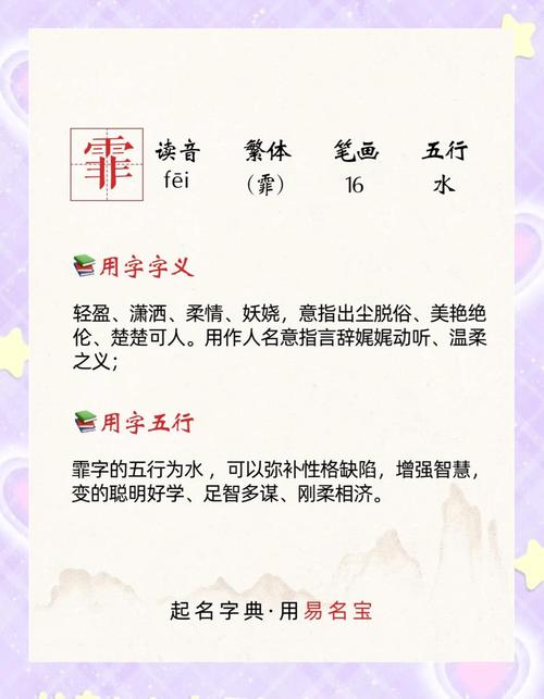 霏字五行属什么？如何根据五行原理为霏字女孩起名？