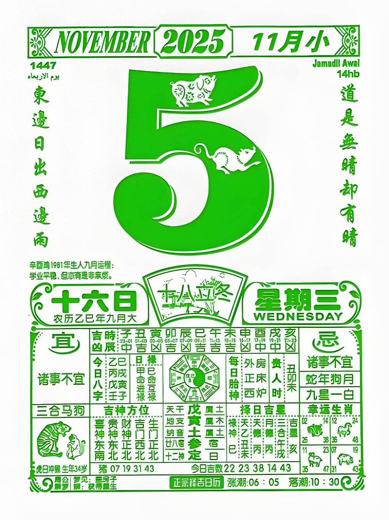 2025年11月5日黄历显示今日适合纳财吗？