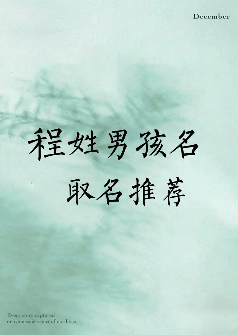 程姓男宝宝取名时有没有什么灵气十足的名字推荐呢？