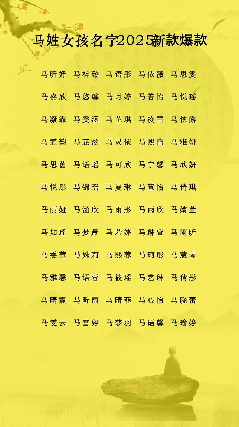 马姓女孩名字中哪个寓意吉祥，最适合她呢？