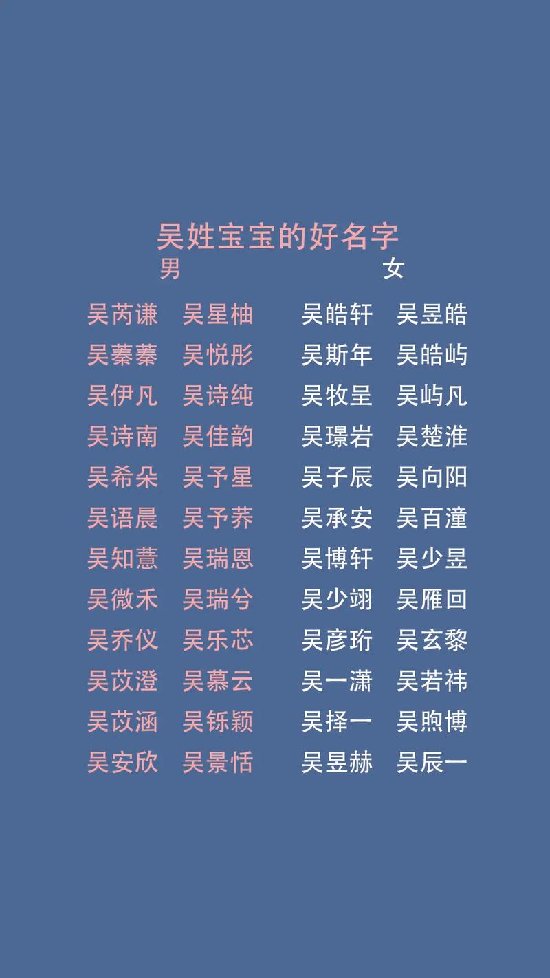 吴姓才气智慧男宝宝名字叫什么好呢？有没有什么寓意深远的建议？