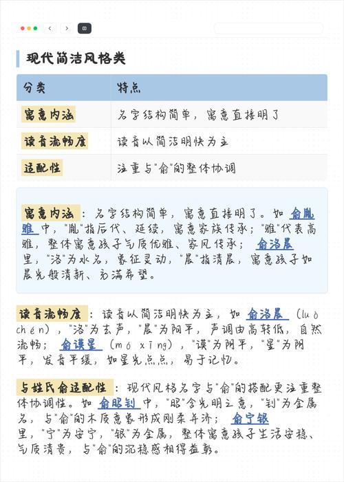 姓俞的男孩有气质的名字叫什么好？