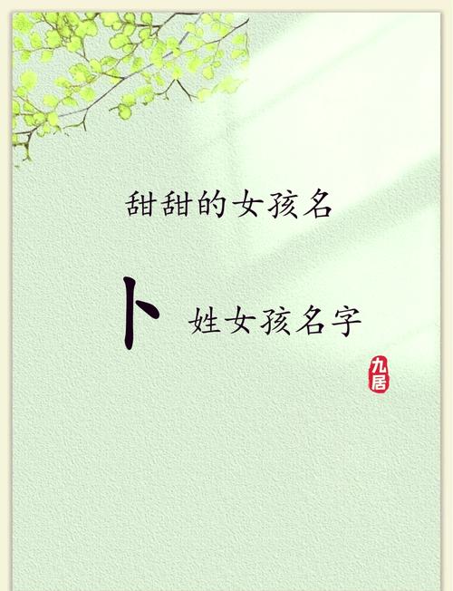 卜姓男孩名字创意改写：卜姓男孩有没有一个既独特又富有创意的名字呢？