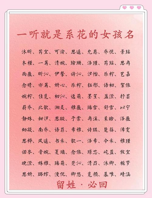 花姓女孩名字朗朗上口，有没有什么好听的推荐呢？
