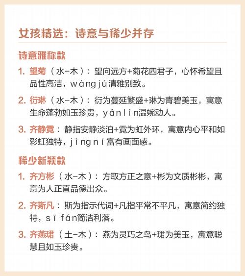 如何根据风水和五行原理，为齐姓女宝宝起一个既有新意又吉祥的名字？