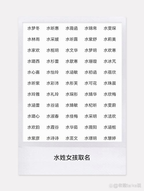 水姓洋气女宝宝名字有哪些好听的选项？