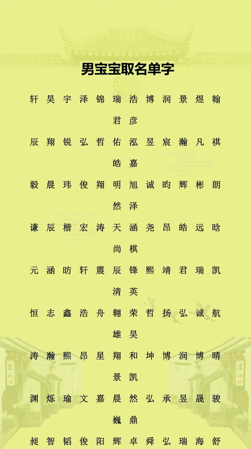 如何给单姓男宝宝取一个既独特又优美的名字呢？