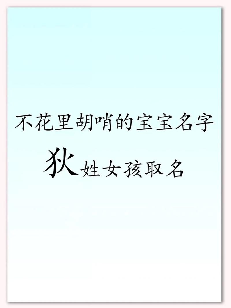 狄姓气质女宝宝名字，有没有什么既优雅又有内涵的取名建议呢？