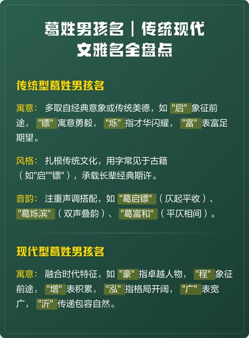 如何为葛姓大气文雅的男孩取一个既大气又文雅的名字呢？