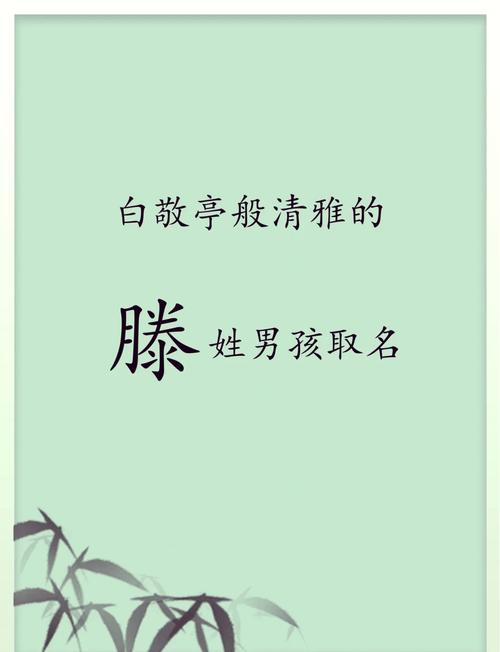滕姓男孩取个洋气名字，有没有什么好建议？