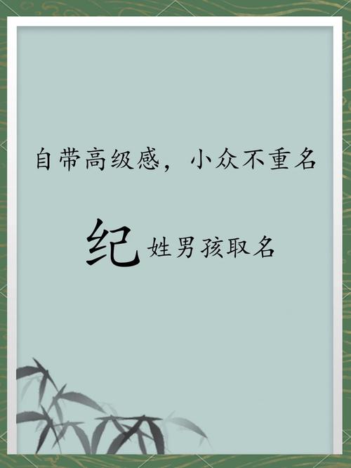 纪姓涵养男宝宝取名，有没有什么既文雅又有内涵的名字推荐呢？
