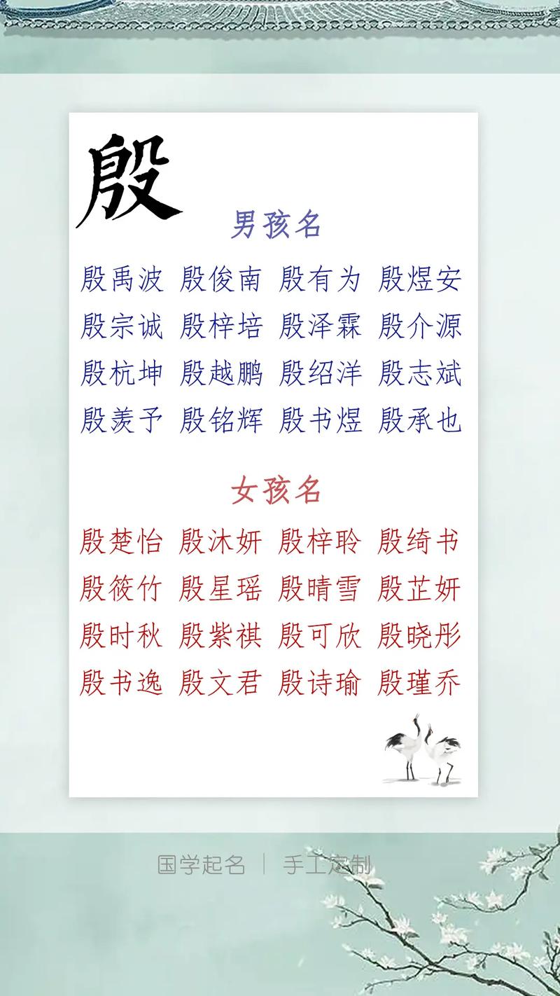 殷姓有涵养的小伙子叫什么名字比较好呢？有没有什么寓意深刻又文雅的名字推荐？