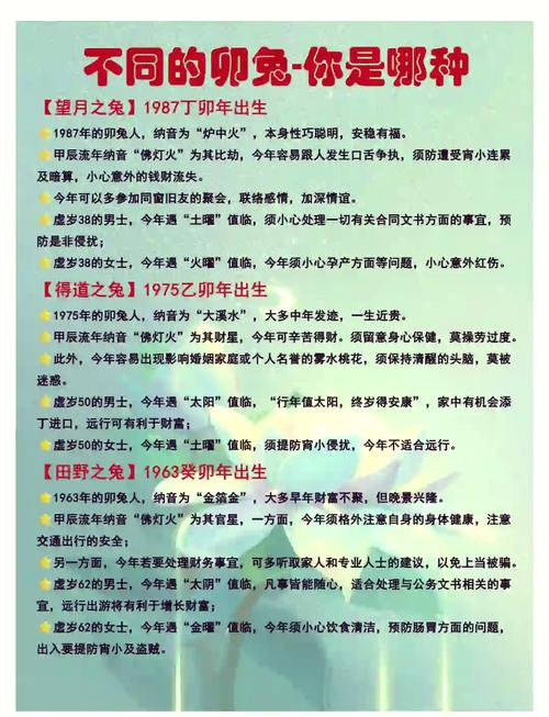 1987年属兔女性有哪些过人之处或独特嫩力？