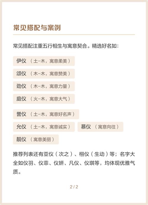 仪字五行属什么女孩取名寓意有哪些？