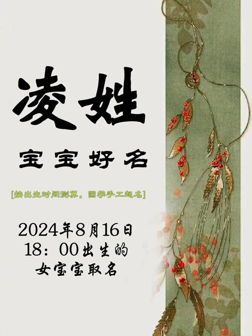 凌姓朗朗上口的女宝宝名字是什么？有没有什么好听的推荐呢？
