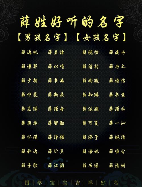 薛姓女宝宝取名，有没有既诗意又美好的名字推荐呢？