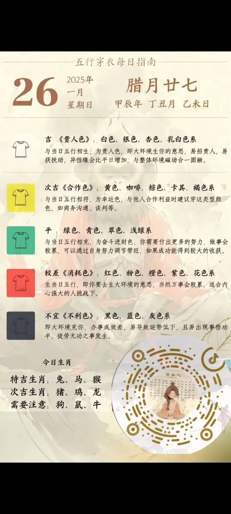 五行每日穿衣服颜色有什么讲究？