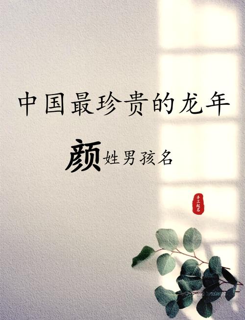 颜姓独特优美的男孩名字，有没有什么好听的推荐呢？