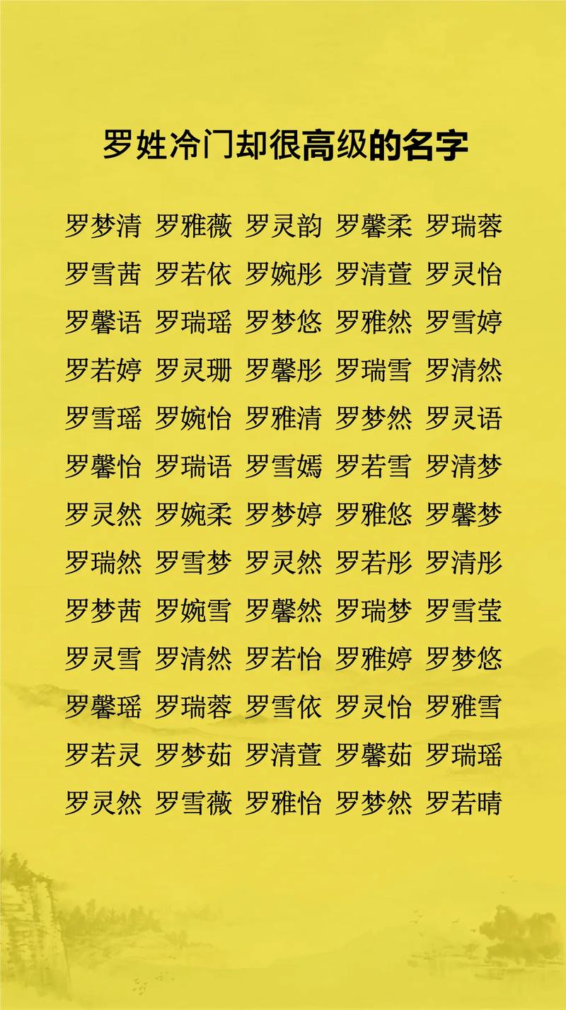 罗姓男孩名字中哪个最优美？有没有什么推荐？