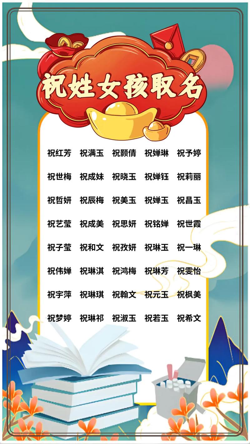 祝姓女宝宝取个吉利名字，有没有什么好建议呢？