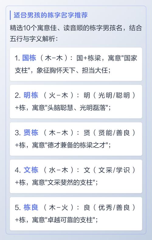 栋字五行属什么男孩取名寓意栋字有哪些？