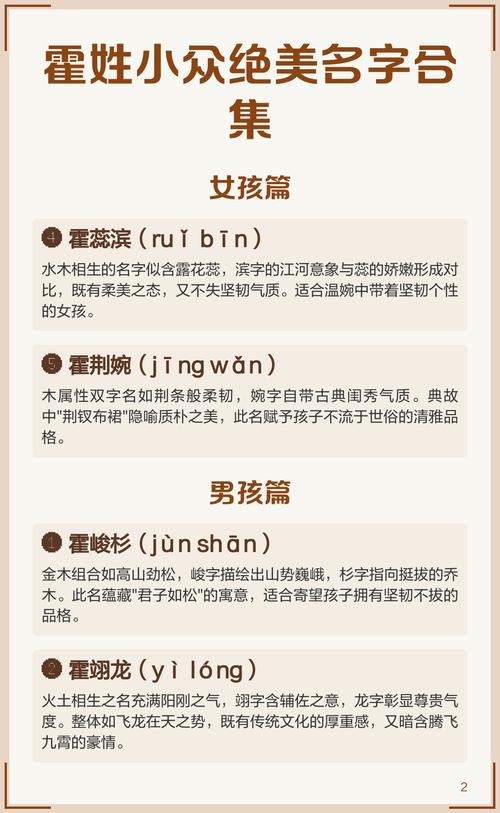 霍姓女孩名字中蕴含诗意，有没有什么特别有诗意的名字推荐呢？