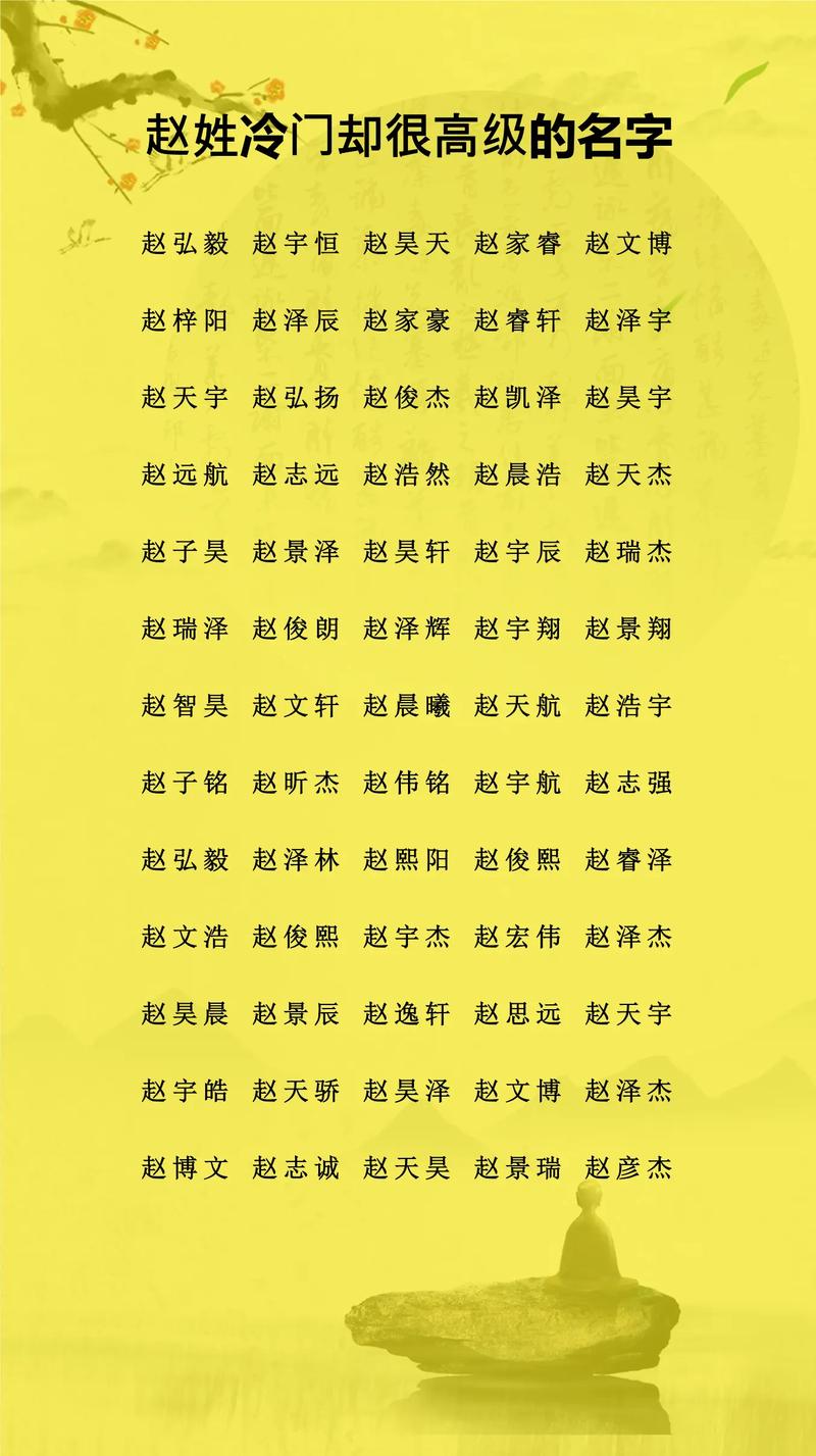 赵姓创意男宝宝名字叫什么好呢？有没有什么既独特又好听的推荐？