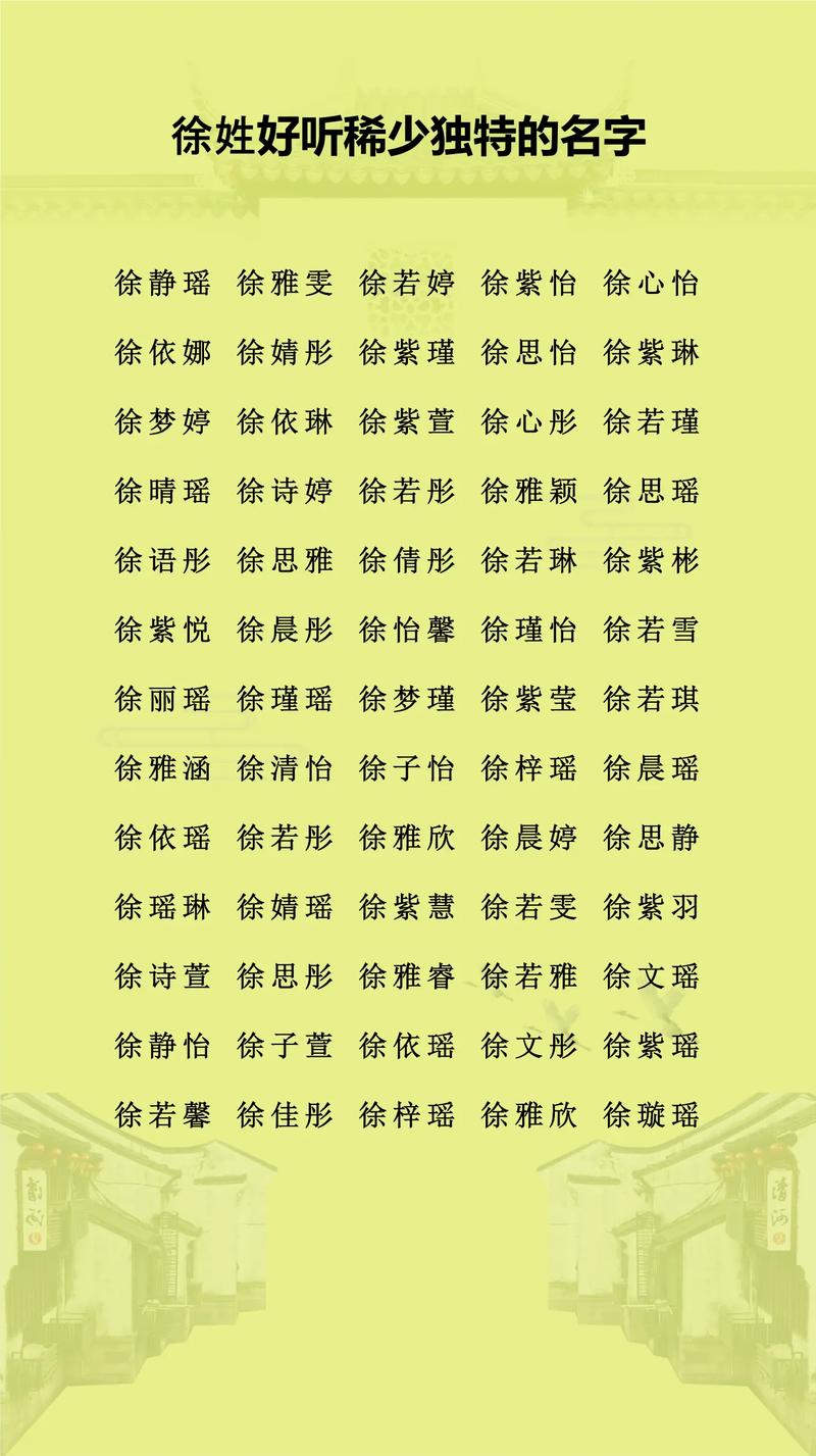 徐姓男孩名字中哪个既优美又大方？