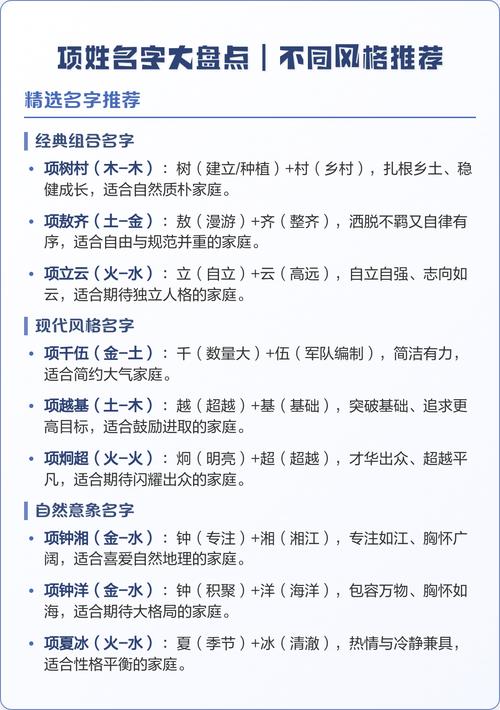 项姓男孩名字，有没有什么诗意的名字推荐呢？