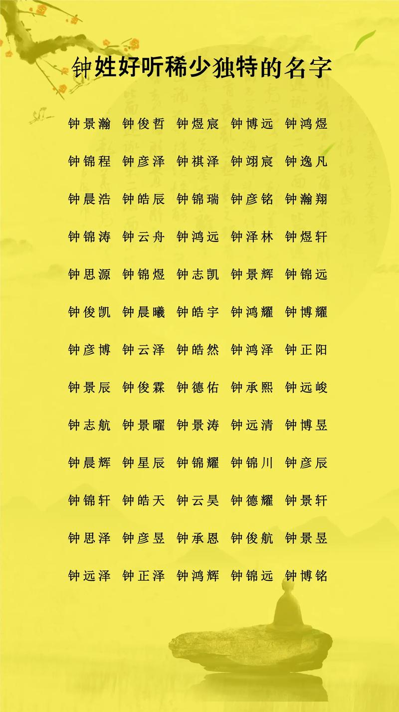 钟姓洋气男宝宝名字叫什么？有没有什么忒别有国际范儿的名字推荐？