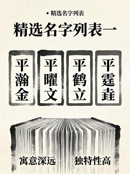 平姓男宝宝取名时有没有什么既独特又优美的名字推荐呢？