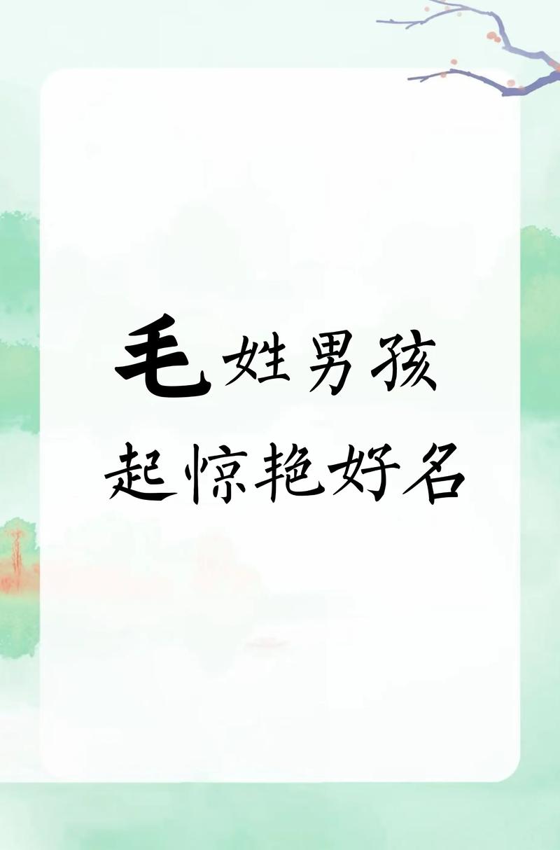 毛姓创意男宝宝名字有哪些好听的？