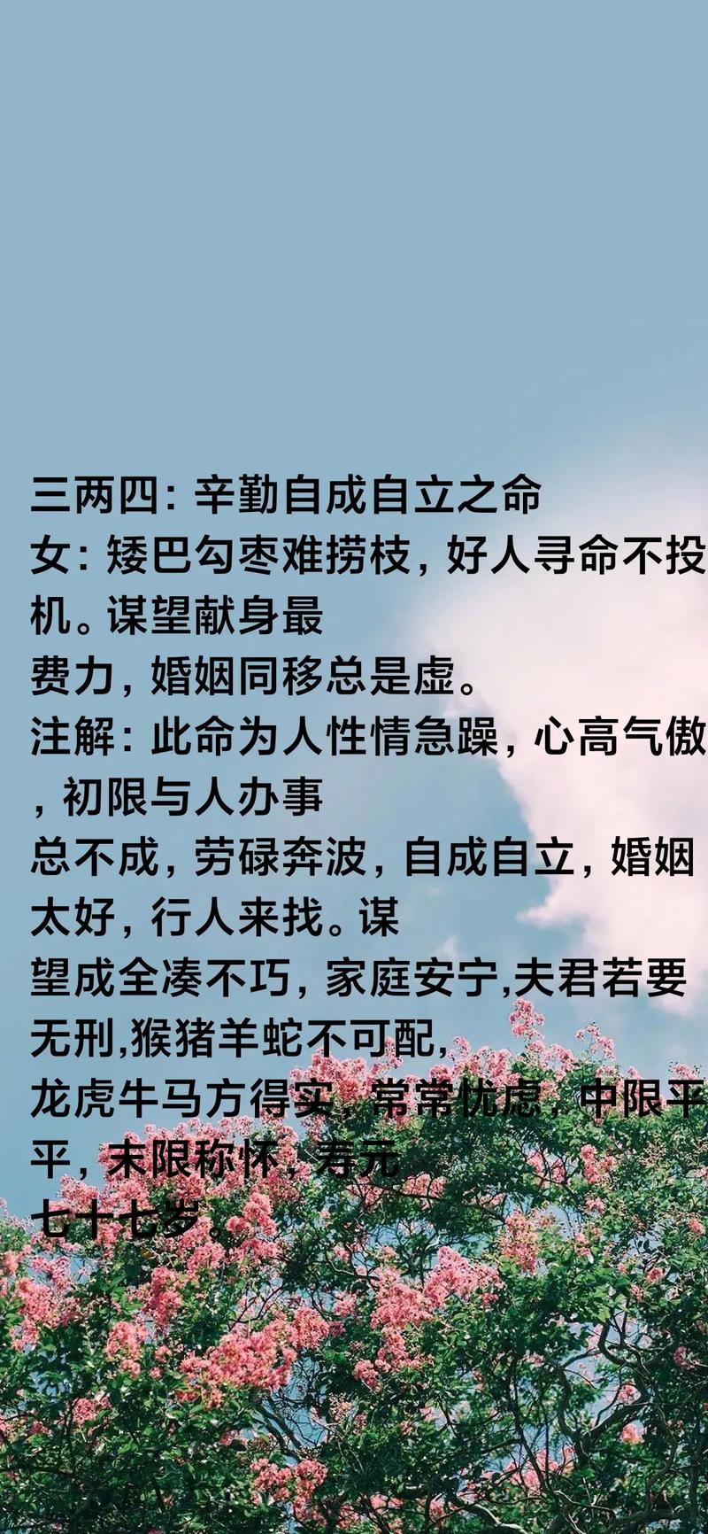 命格三两四指的是什么能否详细解释一下这个命格的含义？
