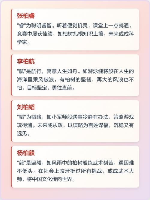 姓柏的男孩有含义的名字，有没有什么寓意美好的长名字推荐？