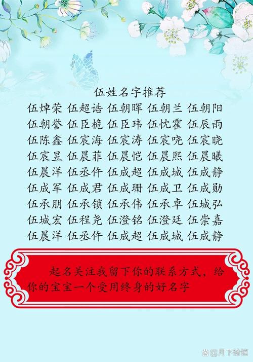 伍姓男孩名字中，有哪些既独特又优美的名字推荐？