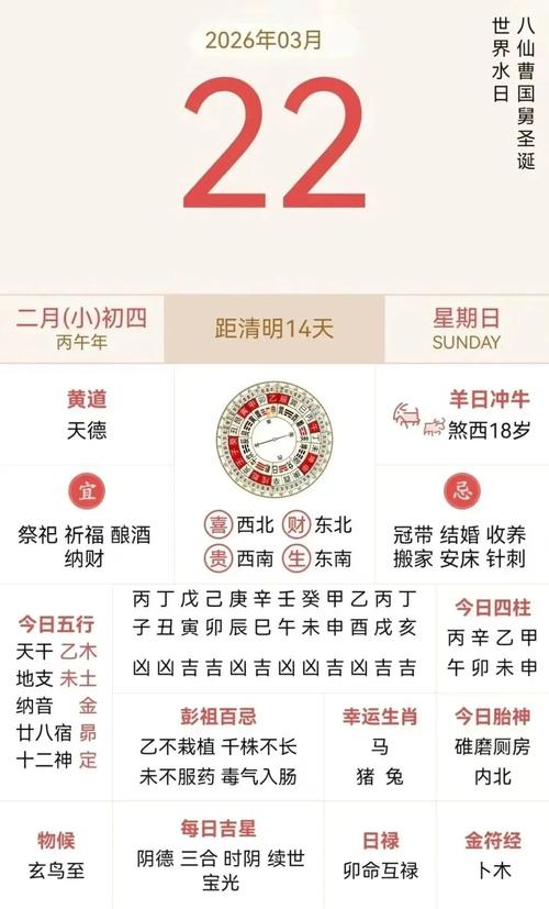2026年3月22日农历二月初四，这天是离婚的黄道吉日吗？