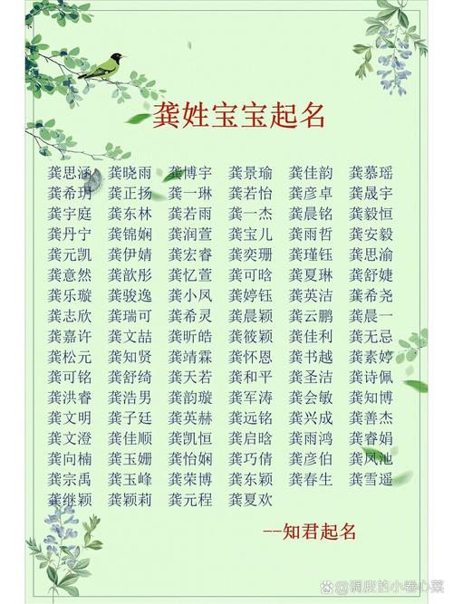 龚姓气质男孩名字叫什么？有没有推荐既文雅又有气质的名字呢？