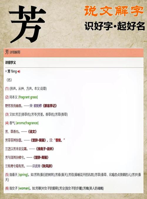 芳字五行属什么？女孩取名用芳字寓意美好，有哪些独特含义？