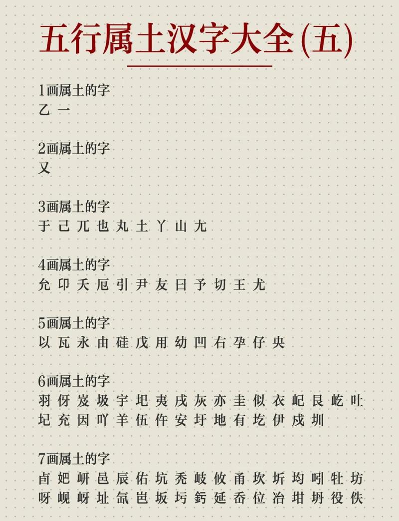 五行属土的字有哪些，能带来大吉大利呢？