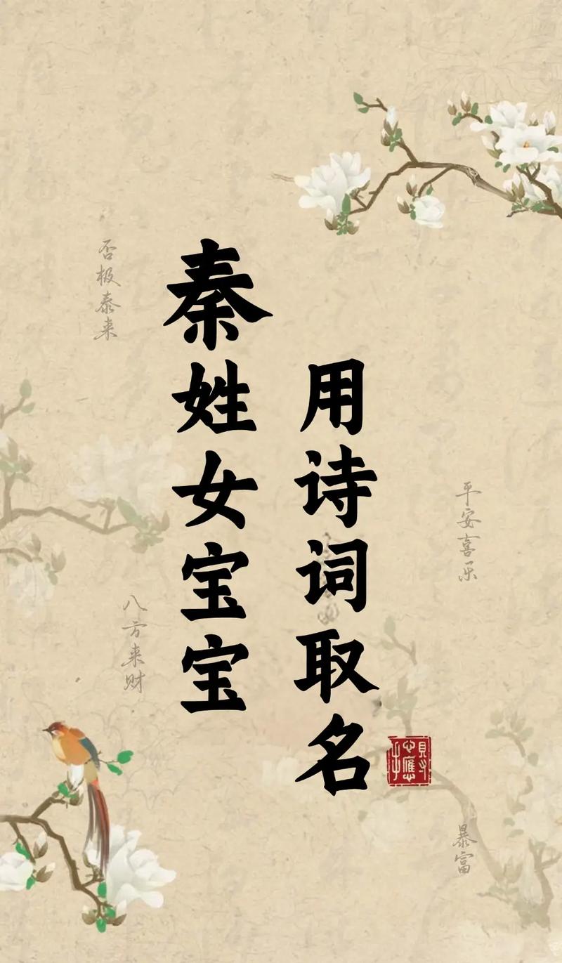 秦姓有涵养的女孩，取个什么名字既文雅又好听呢？